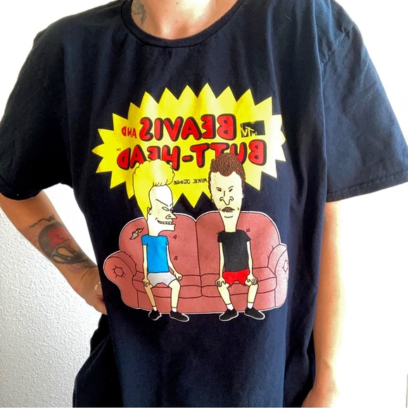 Beavis and Butt-Head MTV T-Shirt Size XL Black - Picture 2 of 11